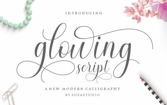 Glowing Script Font