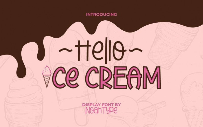 Hello Ice Cream Display Font