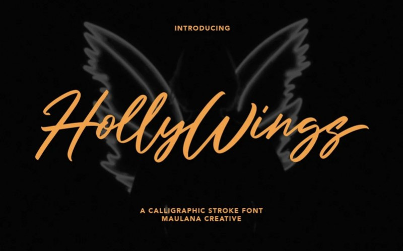 Holly Wings Script Font