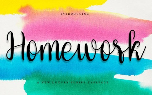 Homework Handwritten Font