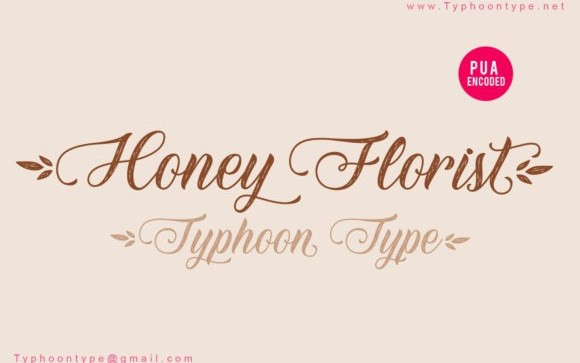 Honey Florist Script Font