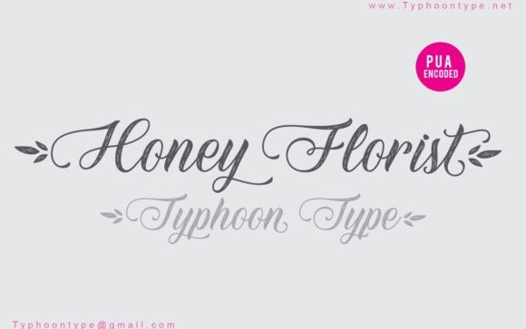 Honey Florist Script Font