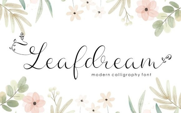 Leafdream Calligraphy Font