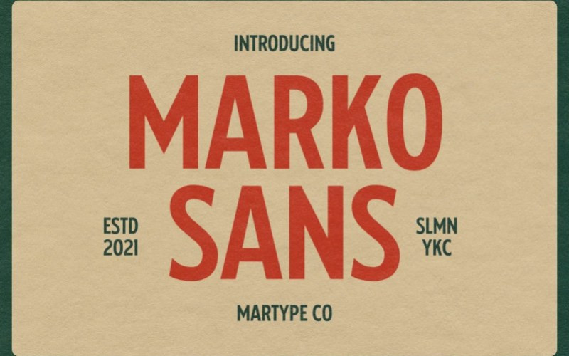 Marko Sans Serif Font