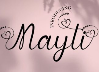 Mayti Calligraphy Font