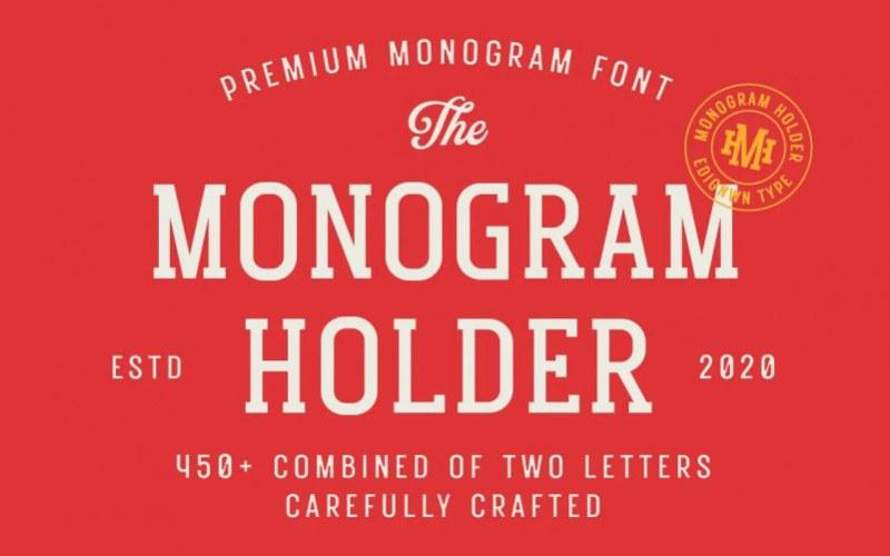 Monogram Holder Slab Serif Font