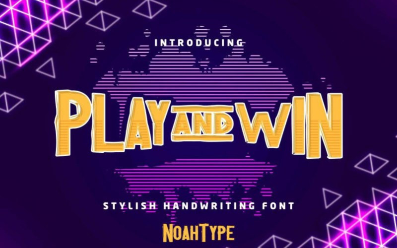 Play And Win Display Font