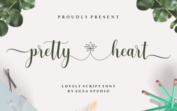 Pretty Heart Script Font