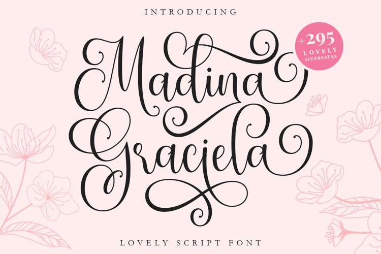 Madina Graciela Calligraphy Font