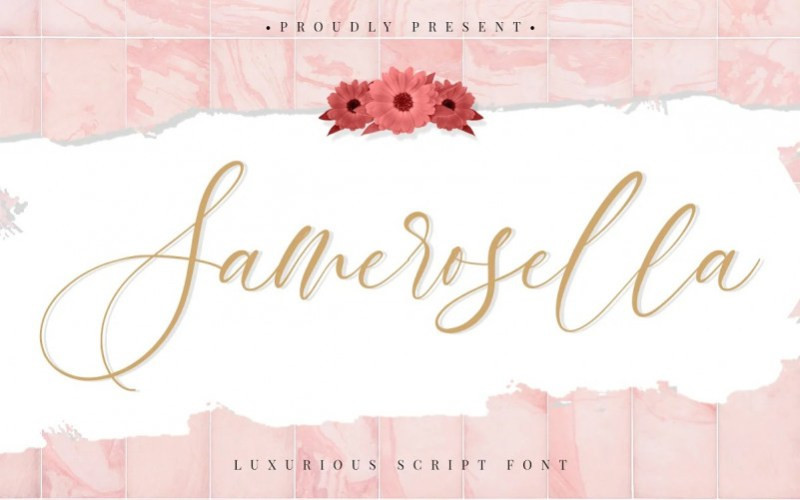 Samerosella Calligraphy Font