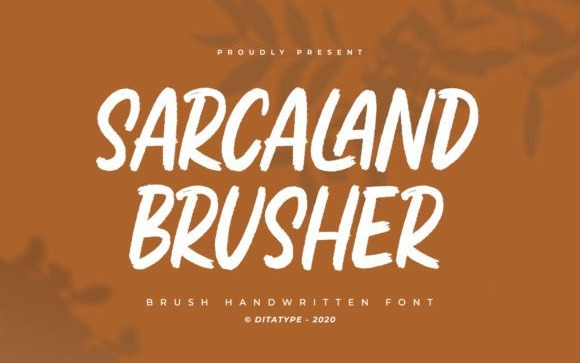 Sarcaland Brusher Brush Font