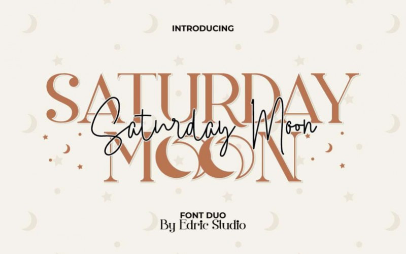 Saturday Moon Font Duo