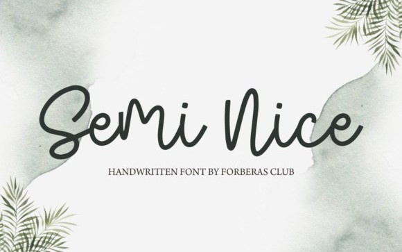 Semi Nice Handwritten Font