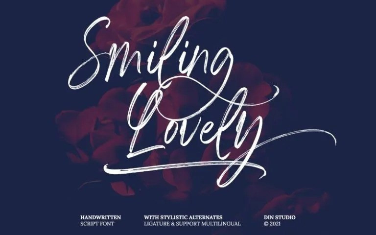 Smiling Lovely Brush Font