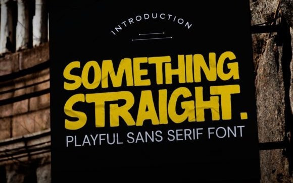 Something Straight Display Font