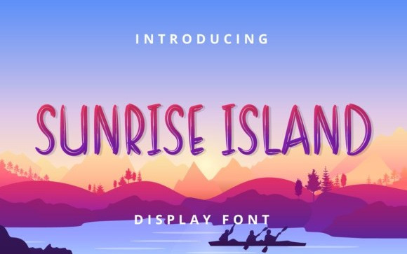 Sunrise Island Brush Font
