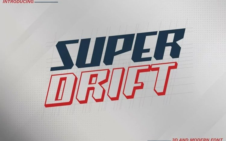 Super Drift Display Font