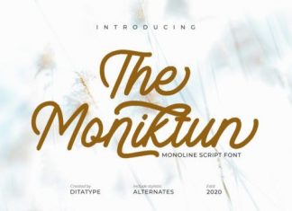 The Moniktun Script Font