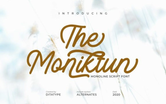 The Moniktun Script Font