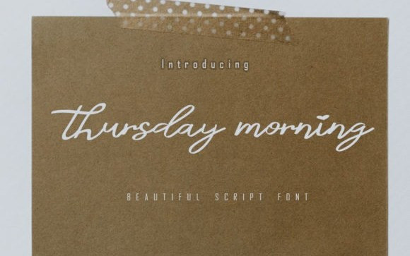 Thursday Morning Script Font