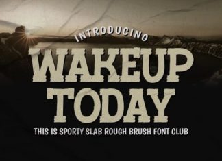 Wakeup Today Display Font