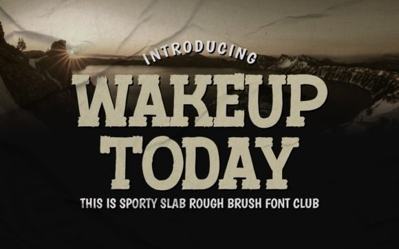 Wakeup Today Display Font
