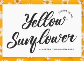 Yellow Sunflower Handwritten Font