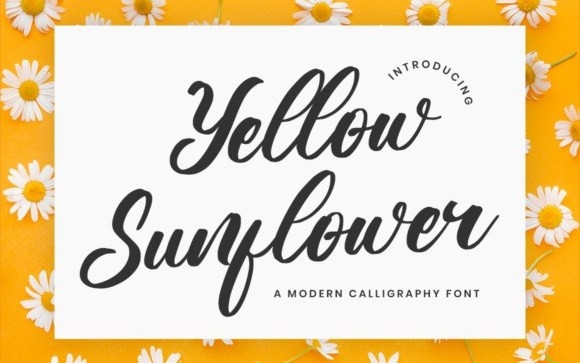 Yellow Sunflower Handwritten Font