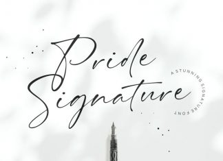 Pride Signature Font