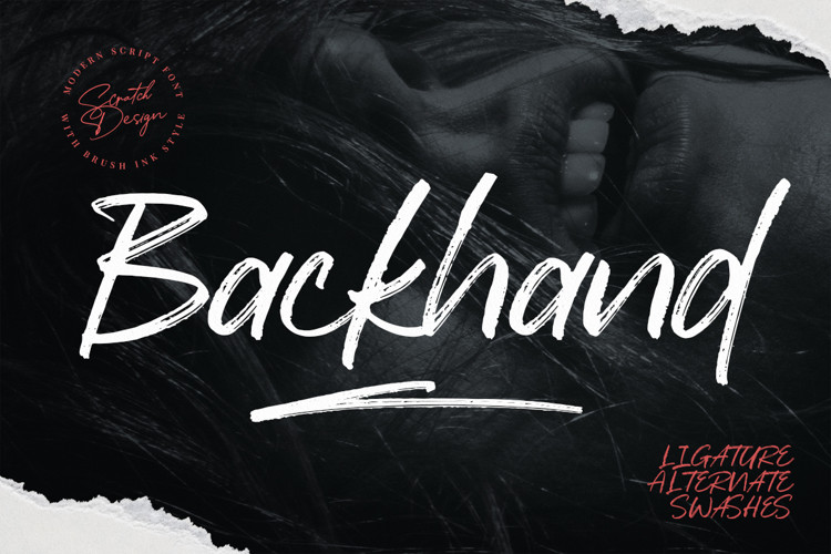 Backhand Brush Font