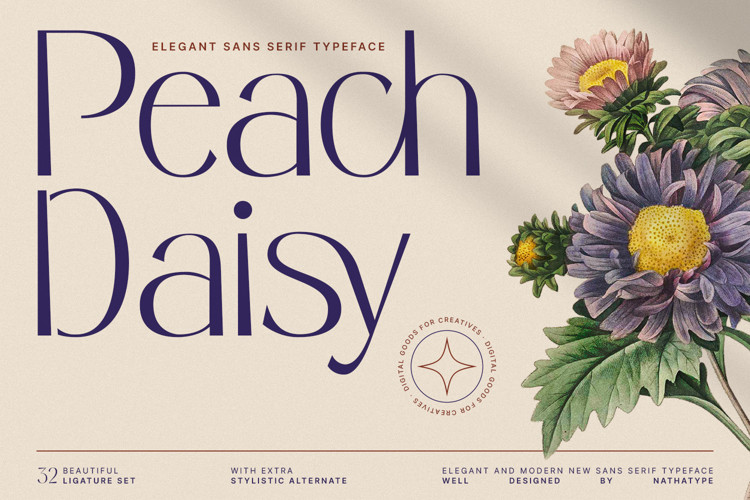 Peach Daisy Sans Serif Font