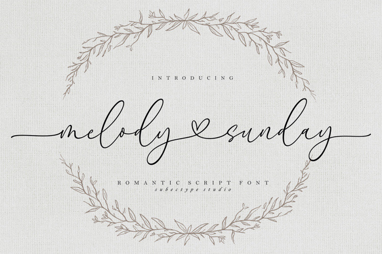 Melody Sunday Calligraphy Font