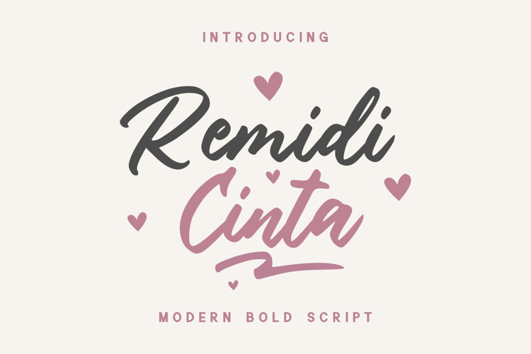 Remidi Cinta Handwritten Font