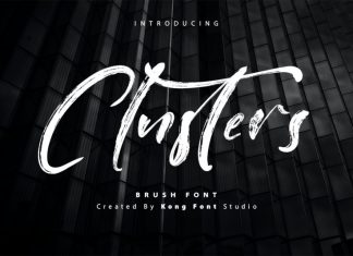 Clusters Brush Font