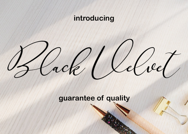 Black Velvet Script Font