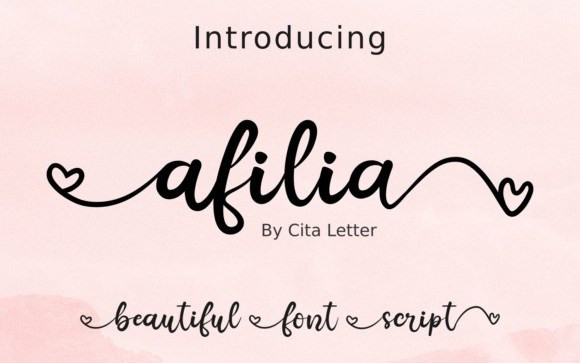 Afilia Handwritten Font