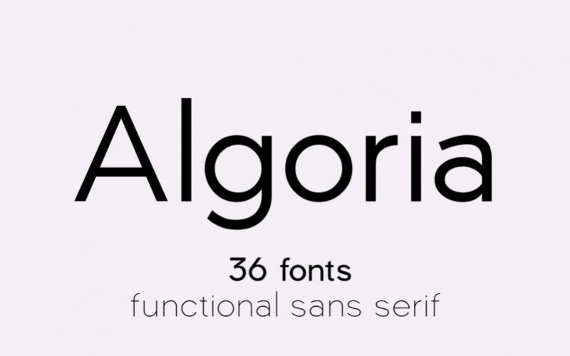 Algoria Light Sans Serif Font