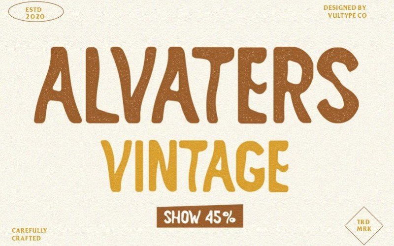 Alvater Rough Display Font