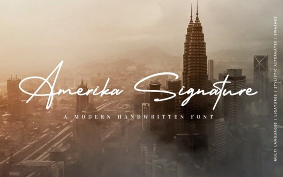 Amerika Signature Script Font