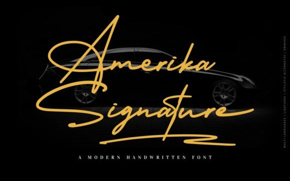 Amerika Signature Script Font