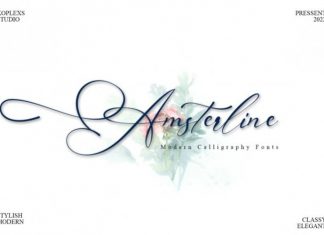 Amsterline Calligraphy Font