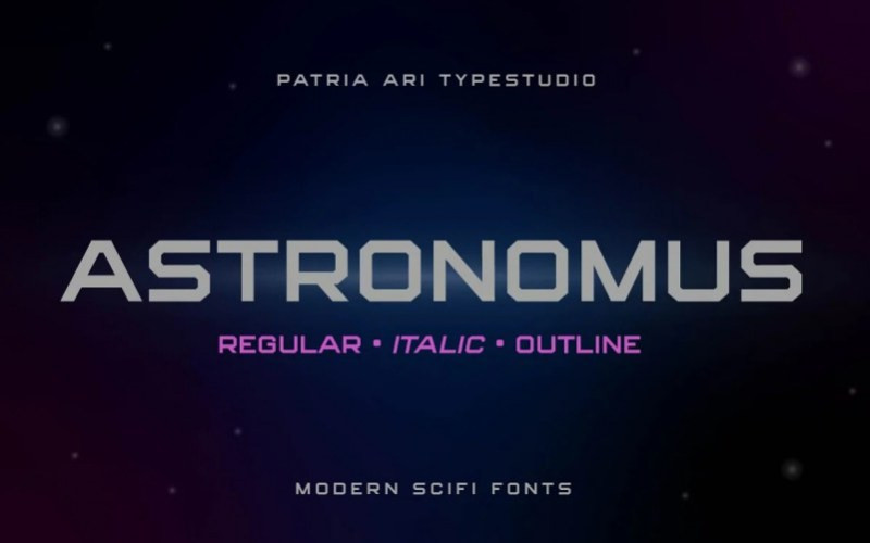 Astronomus Display Font