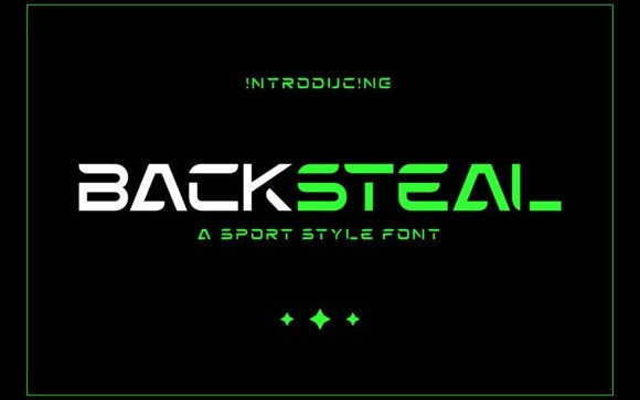 Backsteal Display Font