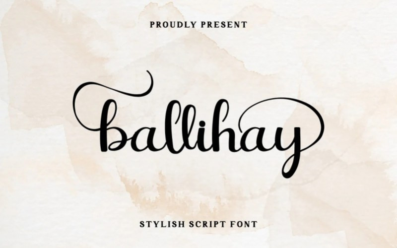 Ballihay Calligraphy Font