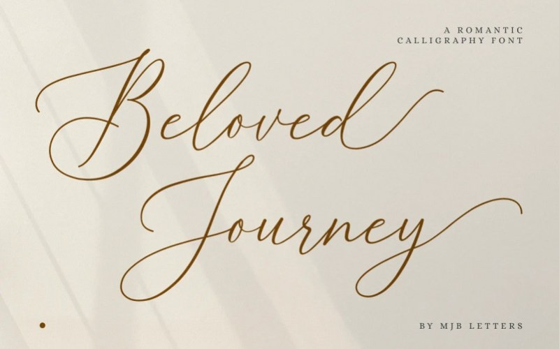 Beloved Journey Calligraphy Font