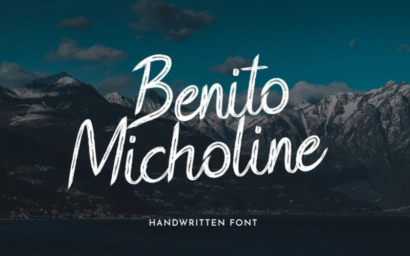 Benito Micholine Brush Font