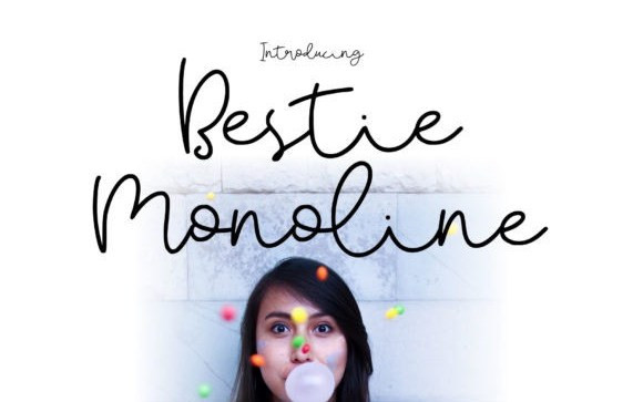 Bestie Monoline Script Font