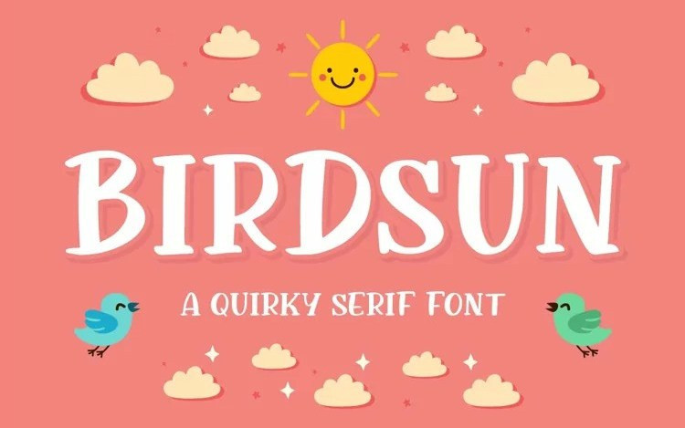 Birdsun Display Font