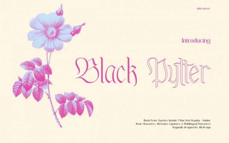 Black Pytter Blackletter Font