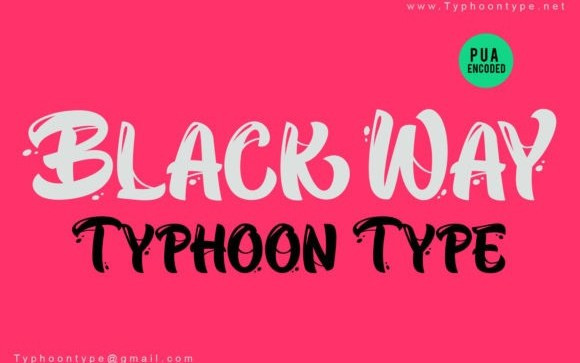 Black Way Script Font